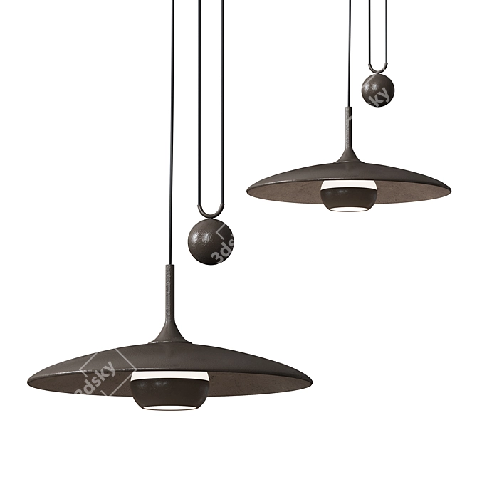 Gleaming Alchemy Pendant Lamp 3D model image 1