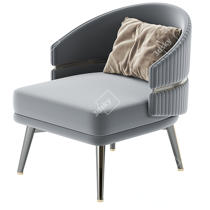 Modern Billy Armchair: Stylish Comfort 3D model image 2