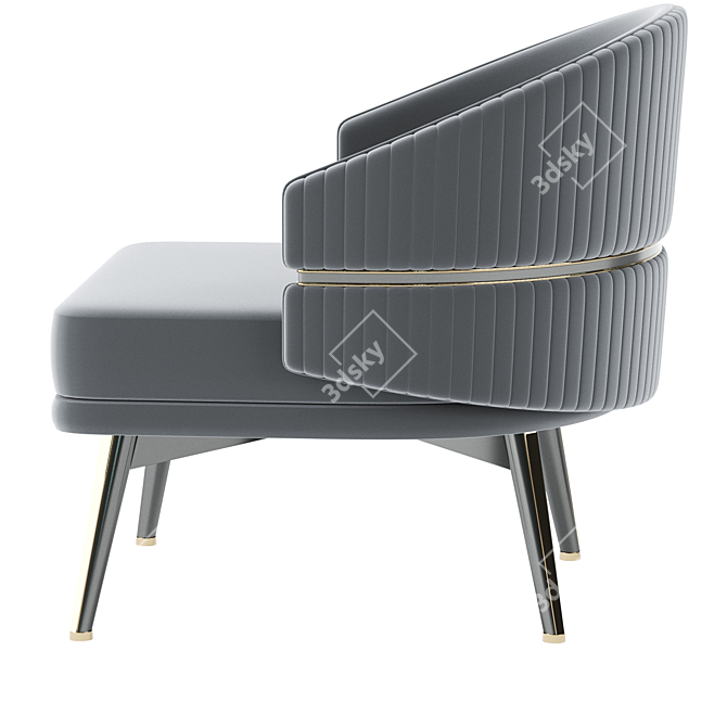 Modern Billy Armchair: Stylish Comfort 3D model image 4