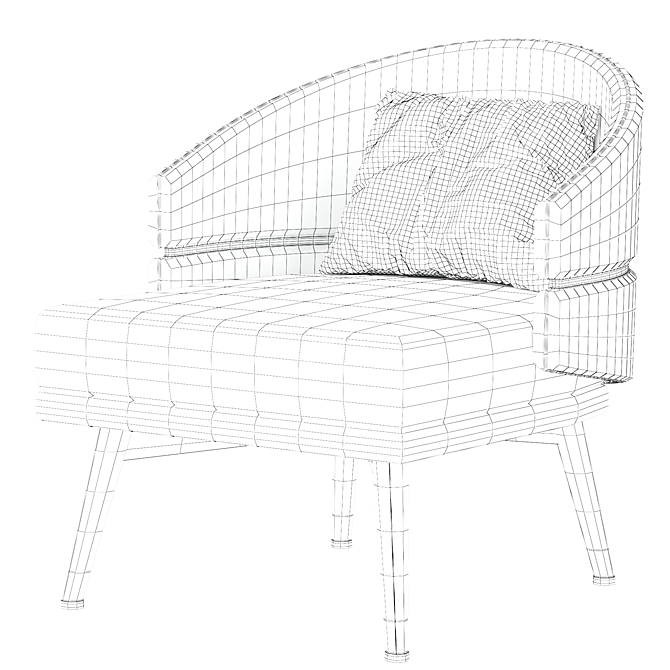 Modern Billy Armchair: Stylish Comfort 3D model image 5