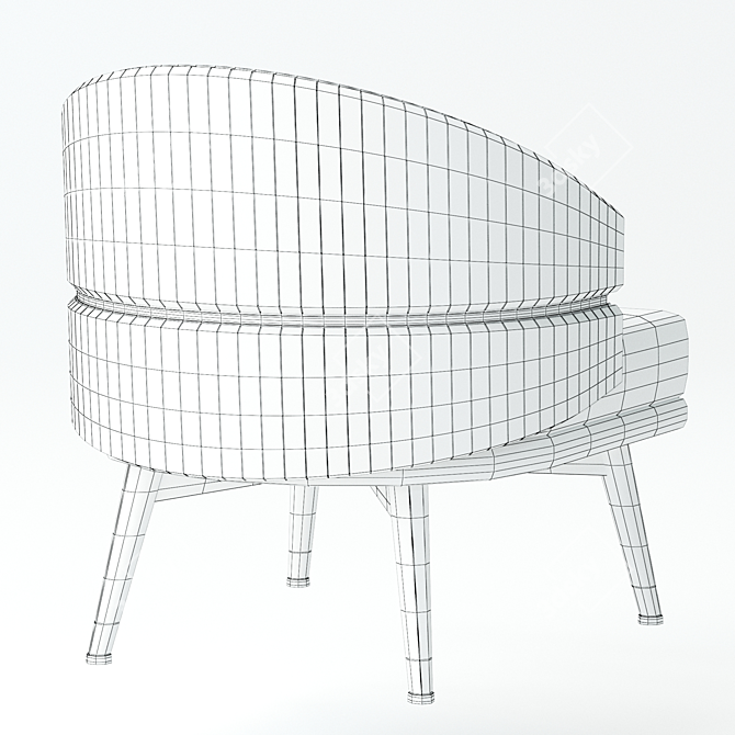 Modern Billy Armchair: Stylish Comfort 3D model image 6