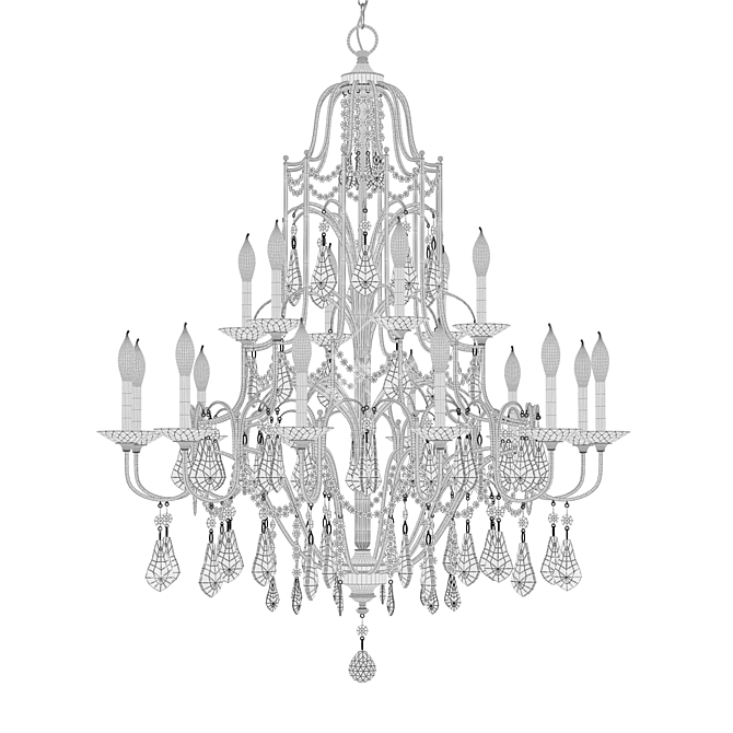 Feiss Valentina 12-Light Chandelier 3D model image 3