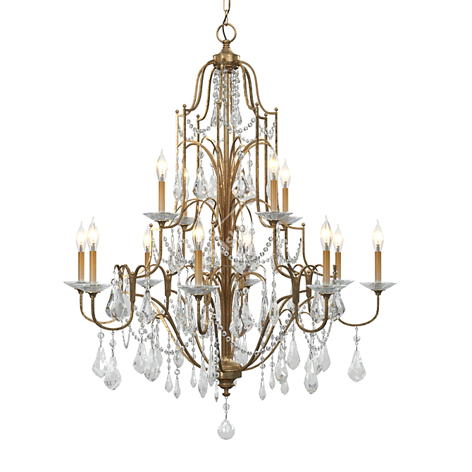 Feiss Valentina 12-Light Chandelier 3D model image 4