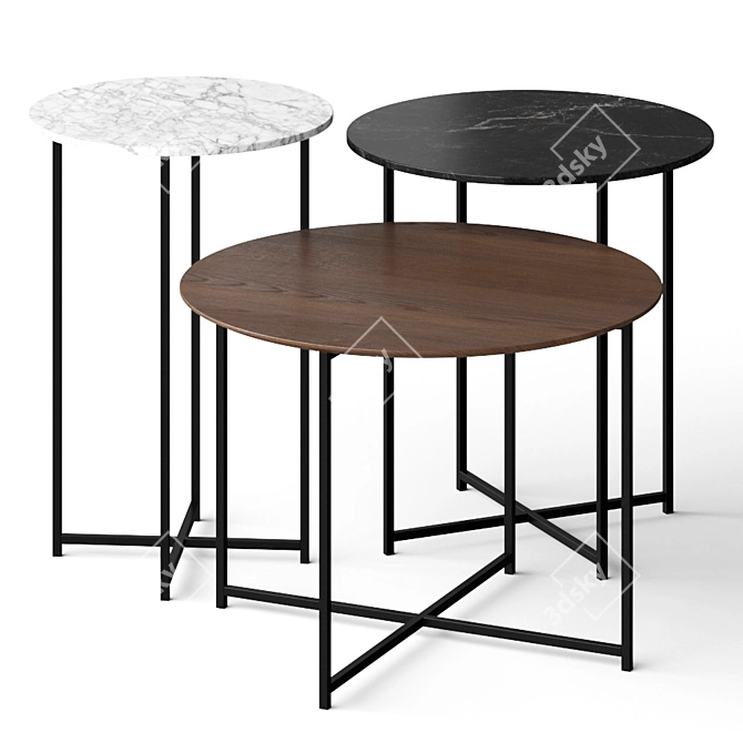 Classic Coffee Side Table - Elegant and Practical 3D model image 1