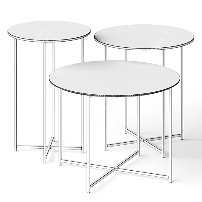 Classic Coffee Side Table - Elegant and Practical 3D model image 2