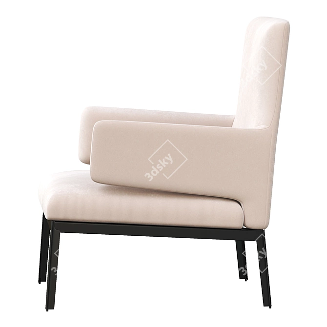 Elegant Arflex Hug Armchair 3D model image 4