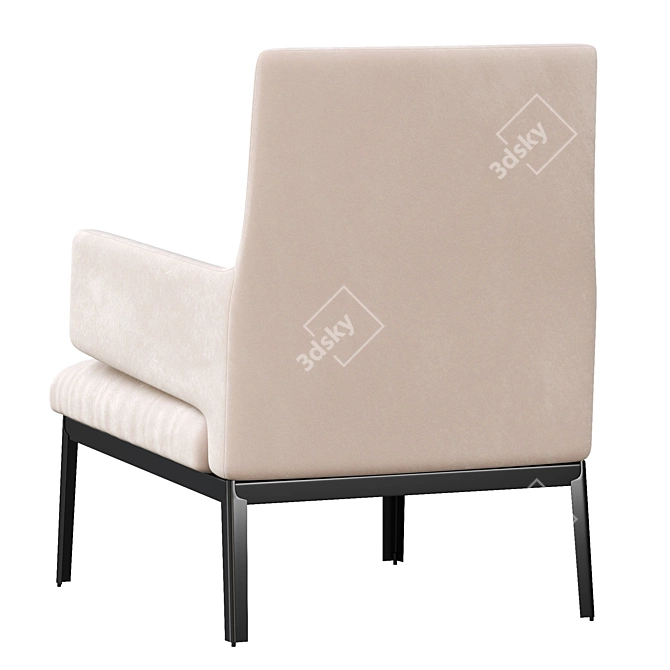 Elegant Arflex Hug Armchair 3D model image 5