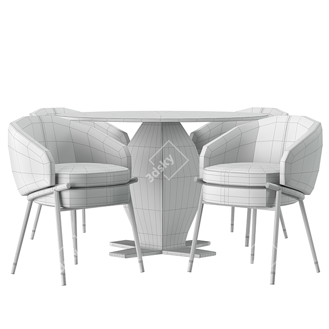 Elegant Dining Set: Longhi LLOyd 3D model image 4