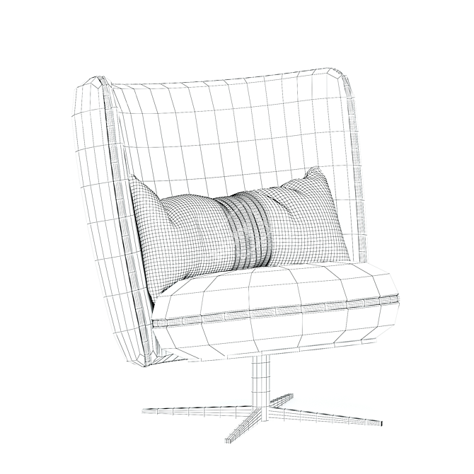 Sleek Modern Ice Breaker Chair 3D model image 4