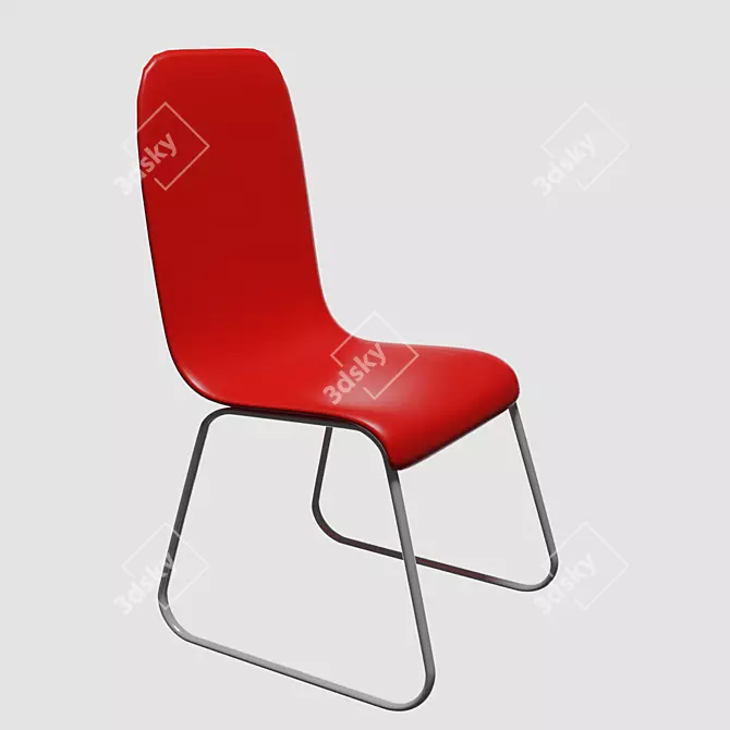 ModaFlex Red: Office and Kitchen Chair 3D model image 3