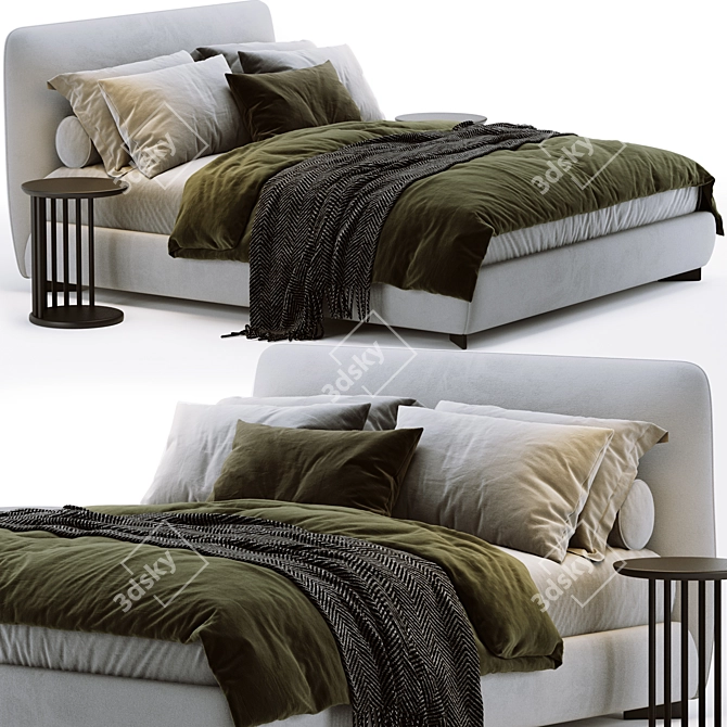 Elegant Molteni Greenwich Bed 3D model image 1