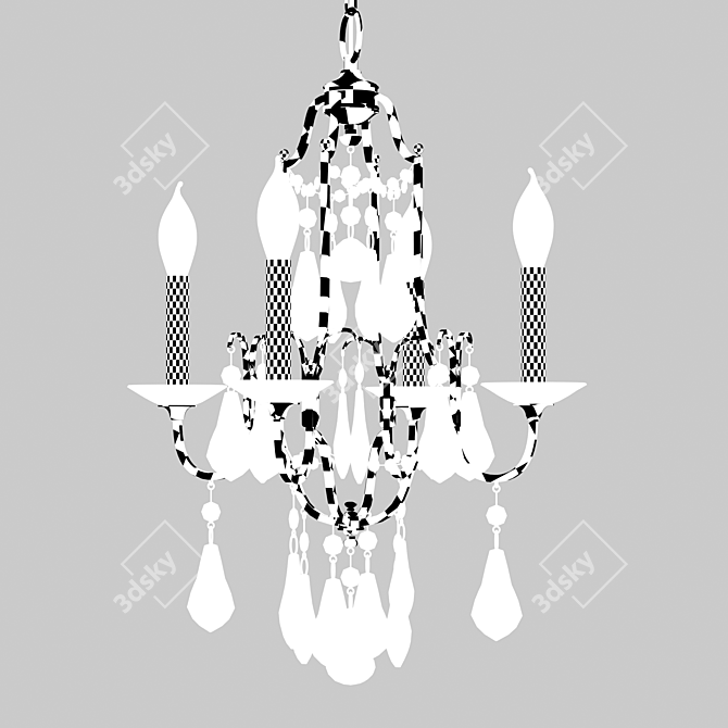 Feiss Valentina Crystal Chandelier 3D model image 2