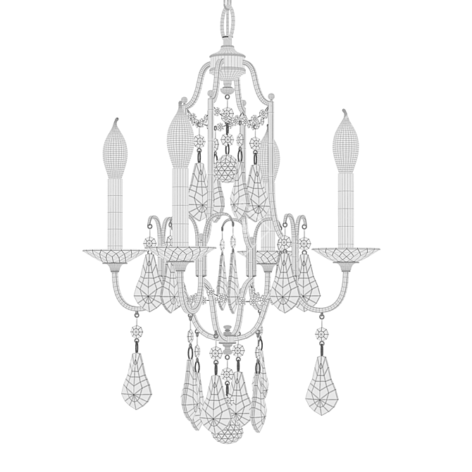 Feiss Valentina Crystal Chandelier 3D model image 3