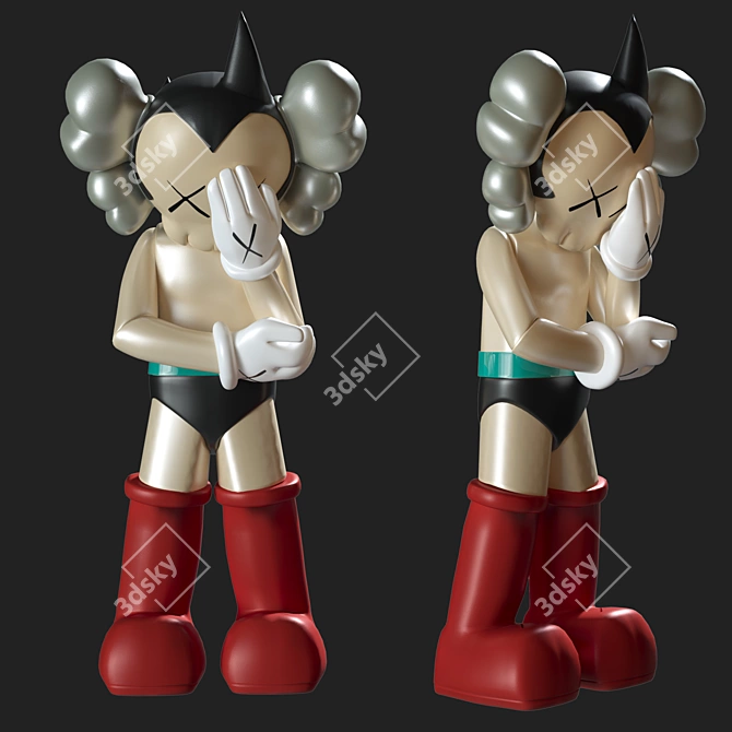 Limited Edition KAWS AstroBoy 3D model image 1