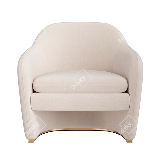 Modern Pavia Lounge Chair: Stylish, Comfortable 3D model image 3