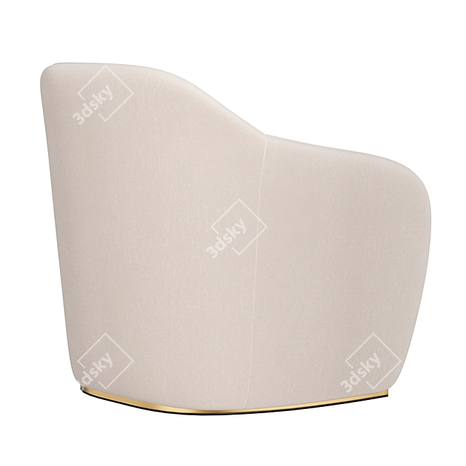 Modern Pavia Lounge Chair: Stylish, Comfortable 3D model image 4