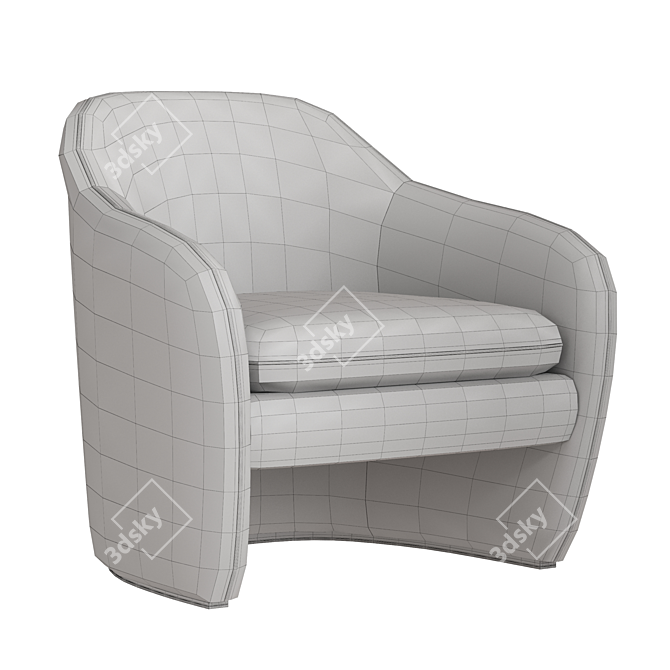 Modern Pavia Lounge Chair: Stylish, Comfortable 3D model image 5