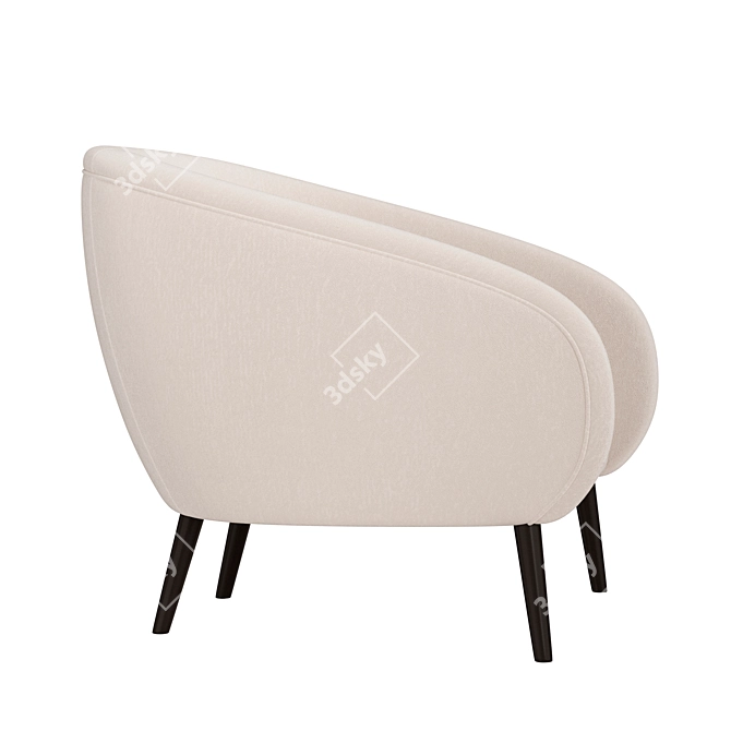 Minimalist Oleg Armchair 3D model image 3