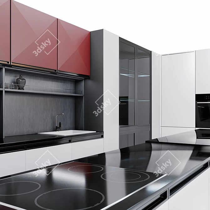 ARIA Kitchen Set: Elegant Customization 3D model image 5