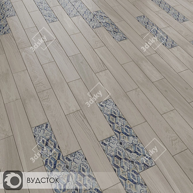 Vudstok Ceramic Wall Tiles - Matte Finish 3D model image 2