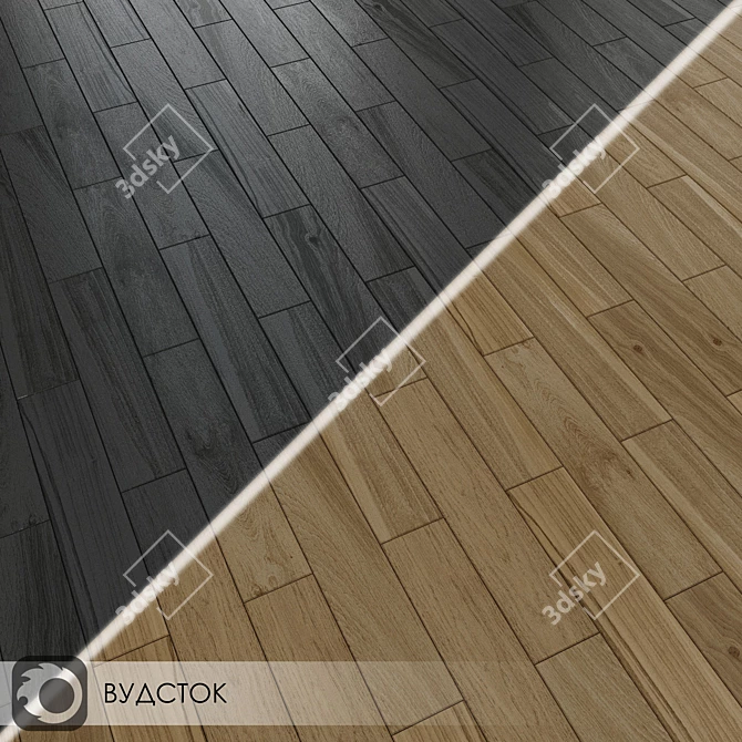 Vudstok Ceramic Wall Tiles - Matte Finish 3D model image 3