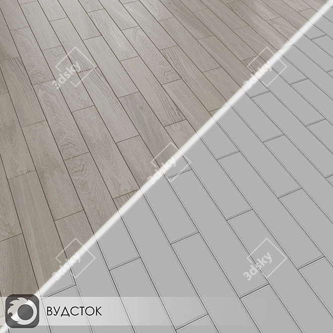 Vudstok Ceramic Wall Tiles - Matte Finish 3D model image 5