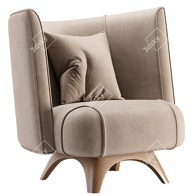 GINA Armchair: Modern Comfort by ENNE 3D model image 1