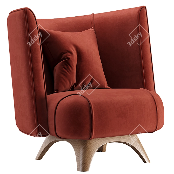 GINA Armchair: Modern Comfort by ENNE 3D model image 2