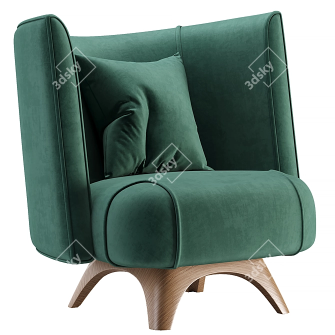 GINA Armchair: Modern Comfort by ENNE 3D model image 3