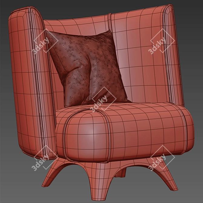 GINA Armchair: Modern Comfort by ENNE 3D model image 4