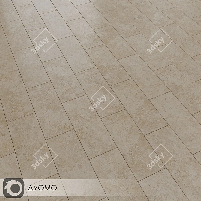 Duomo Beige Ceramic Tiles 3D model image 2