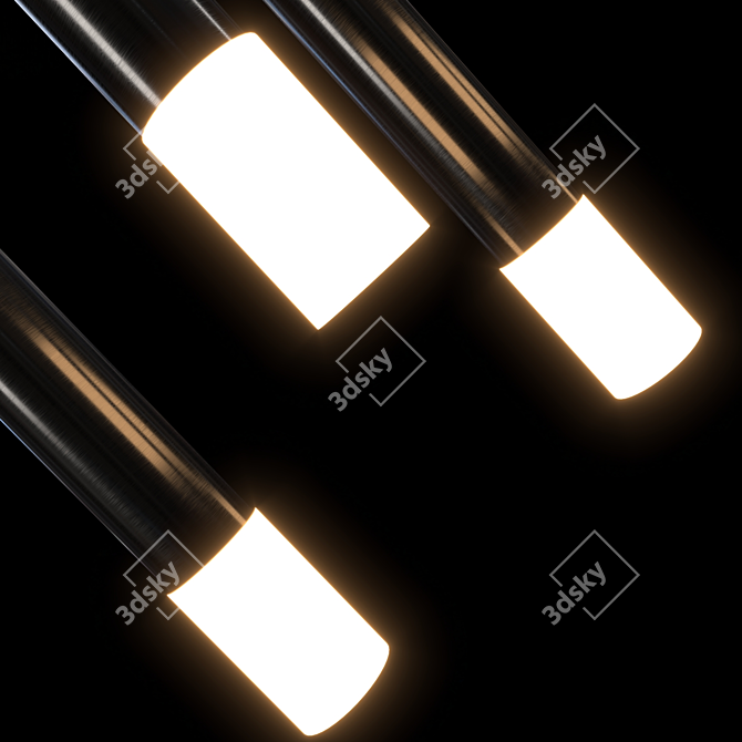 Sleek Polygon Light Fixture 3D model image 2