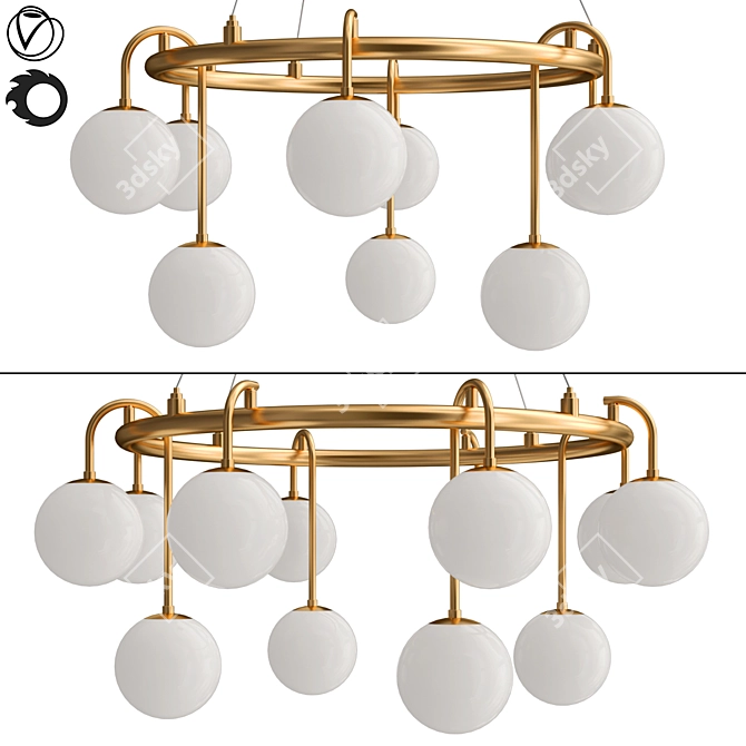 Cosy Dream: LULLA Pendant Lamp 3D model image 1