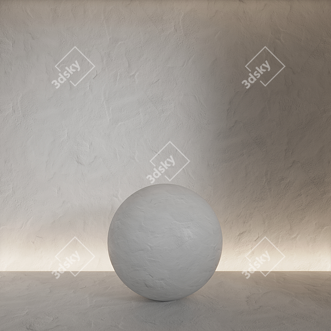 Seamless Decorative Plaster: Transform Your Walls with Style! 3D model image 1