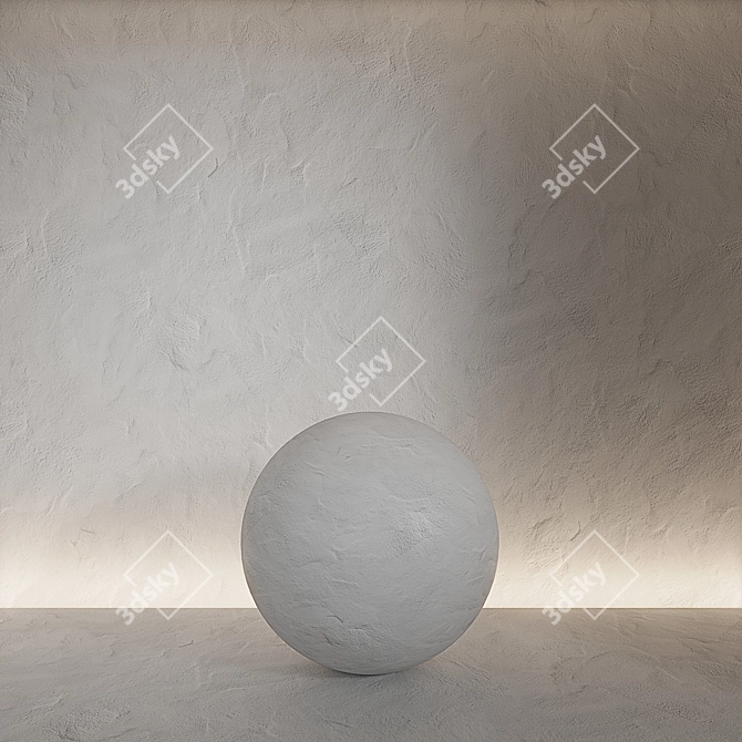 Seamless Decorative Plaster: Transform Your Walls with Style! 3D model image 2