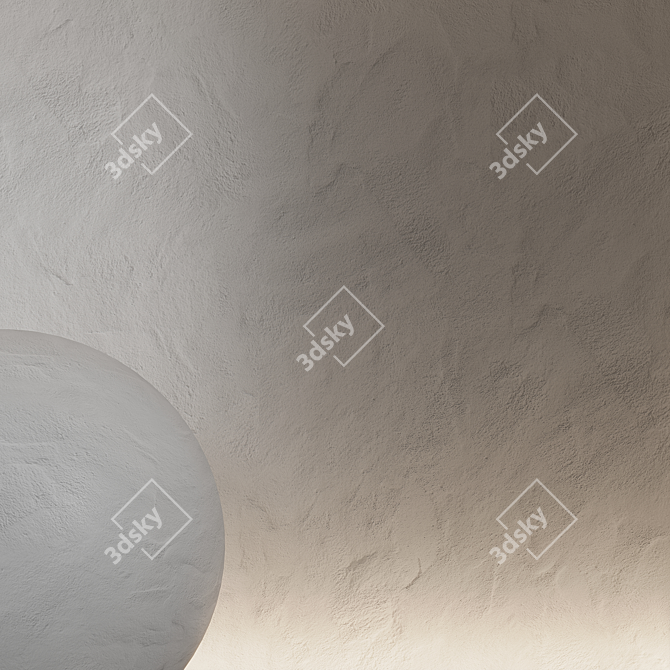 Seamless Decorative Plaster: Transform Your Walls with Style! 3D model image 3