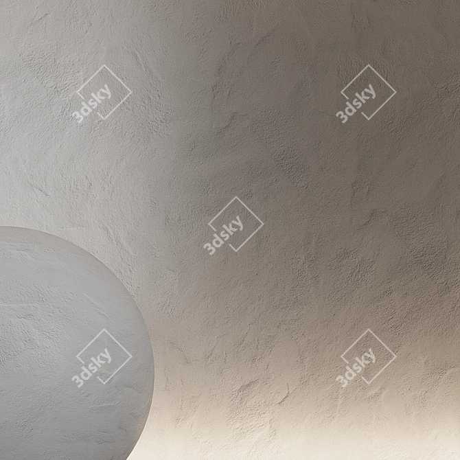 Seamless Decorative Plaster: Transform Your Walls with Style! 3D model image 4