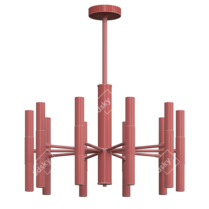 Sleek Chandelier Collection 3D model image 4