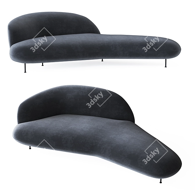 Banah Dormeuse: Stylish Comfort for Your Home 3D model image 1