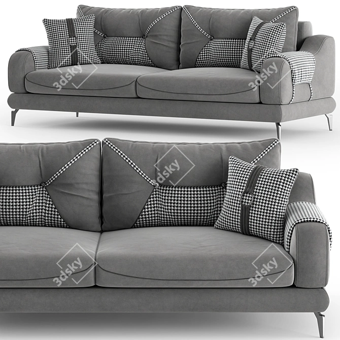 Fendi MELLONI Sofa: Luxurious Comfort 3D model image 2