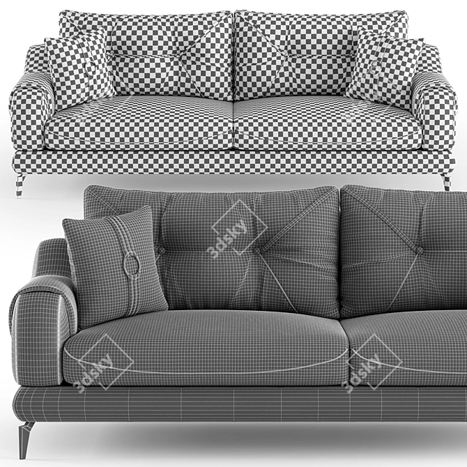 Fendi MELLONI Sofa: Luxurious Comfort 3D model image 5