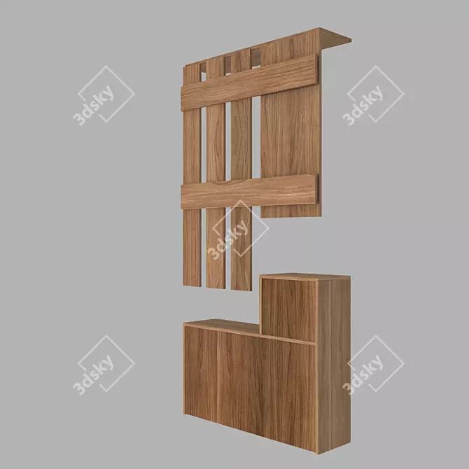 Sleek Modern Hallway Furniture 3D model image 4