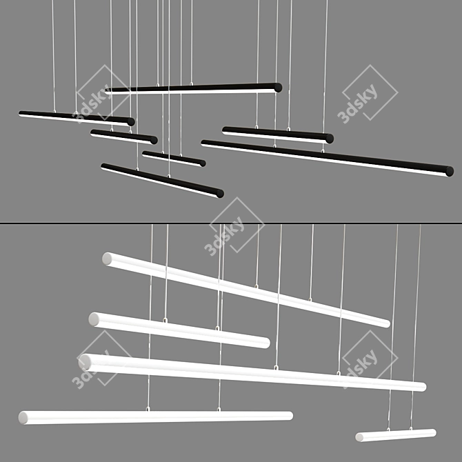 Modern LED Pendant Light: Chute Motion 3D model image 2