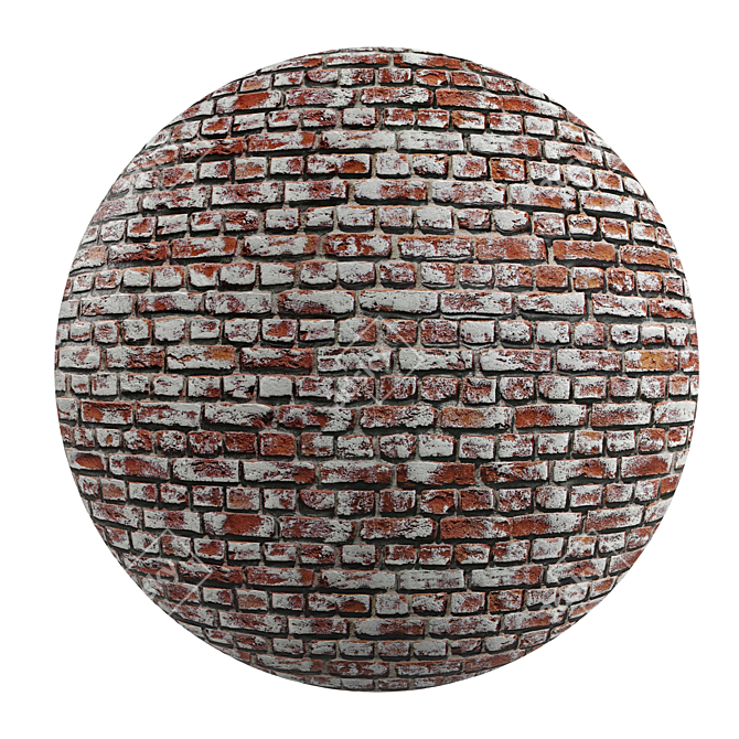 PBR Loft Brick: Rojo Castanea 3D model image 1