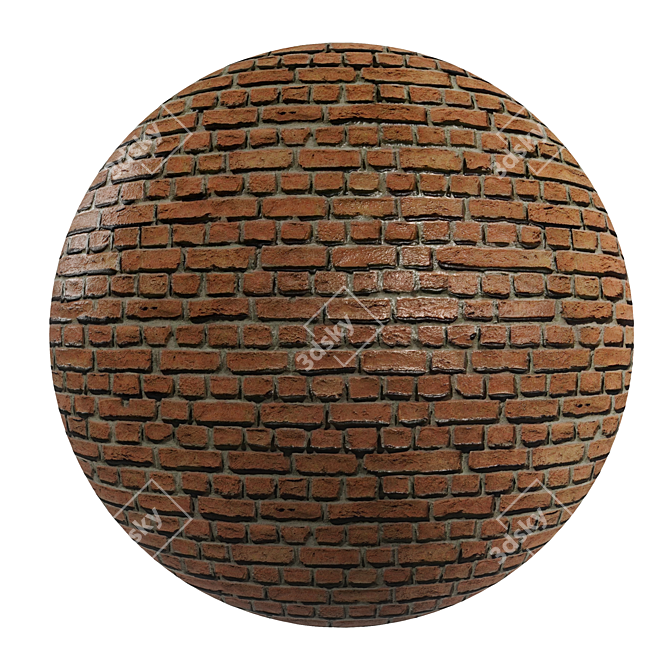 Sleek 3D Brick Loft Texture 3D model image 1