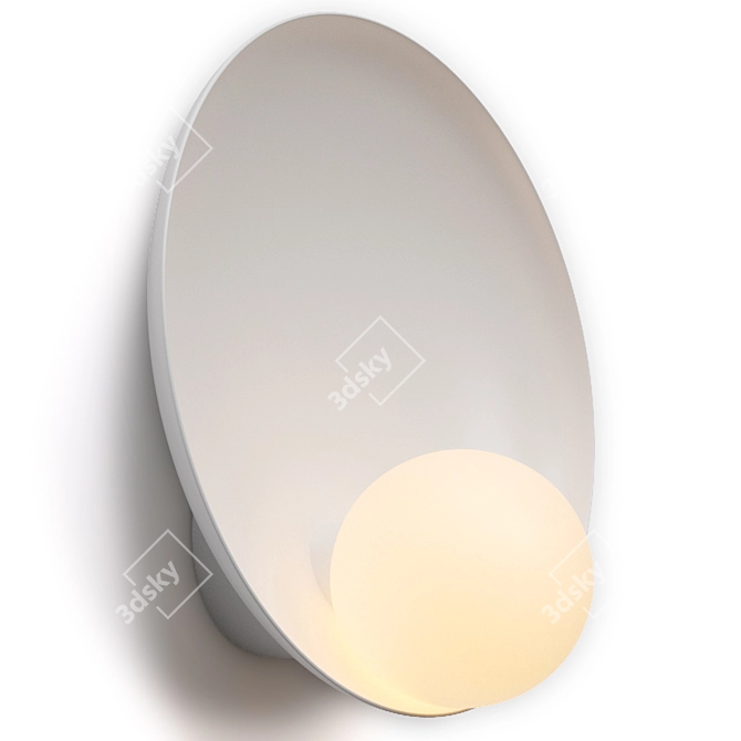 Sleek Glass Wall Lamp 3D model image 1