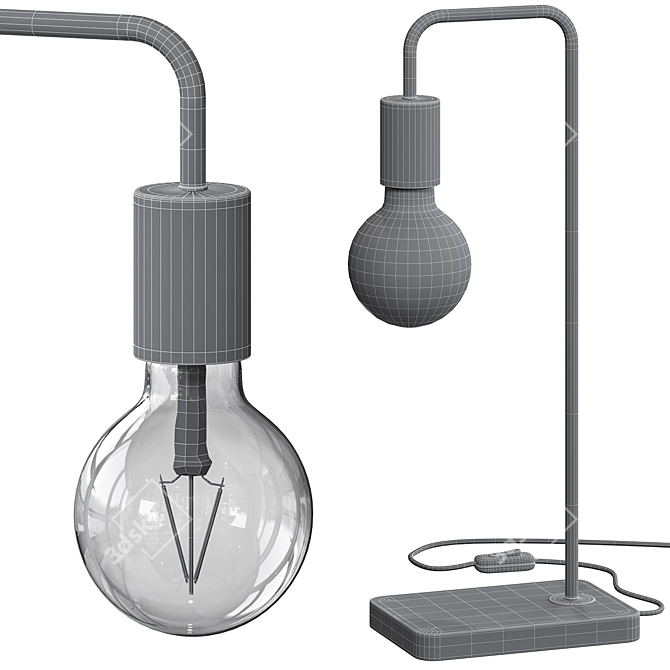 TVÄRHAND IKEA Table Lamp - Elegant and Efficient 3D model image 2