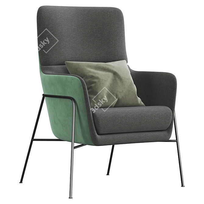 Elegant Twils Adele Armchair 3D model image 1