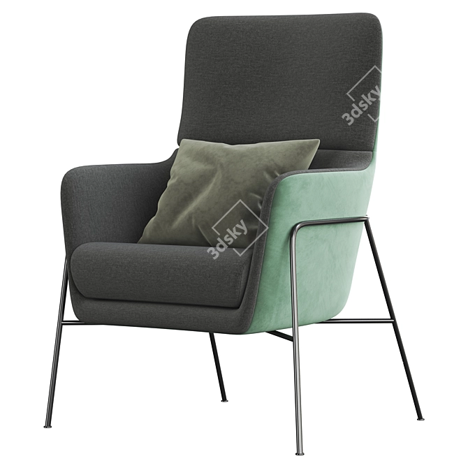 Elegant Twils Adele Armchair 3D model image 2