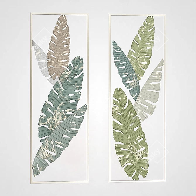 ImperiLoft Leaf Wall Decor 3D model image 2